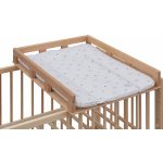 Přebalovací pult OGY Scarlett na postýlku - přírodní - s přebalovací podložkou Hvězdička - bílá – Zboží Mobilmania