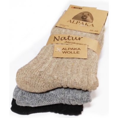 OVČÍ VĚCI Vlněné ponožky Lama Alpaka dámské celoroční sada 3 páry A