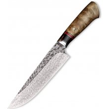 KnifeBoss damaškový nůž Chef 6.8" Burl Wood 172 mm