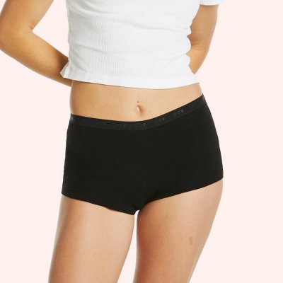 Love Luna Menstruační kalhotky pro dívky Shortie Brief Black Hearts – Zboží Mobilmania