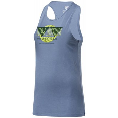 Reebok Les Mills Graphic Racerback blue slate – Zboží Mobilmania