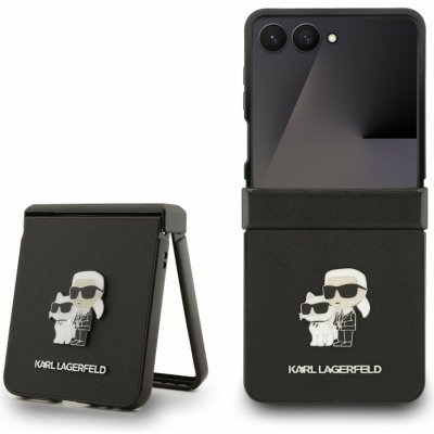 Karl Lagerfeld PU Saffiano Karl a Choupette Samsung Galaxy Z Flip 7 černý 144259 – Zboží Živě