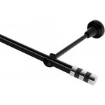 OK-GarnýžeCZ Garnýž kovová jednořadá 19mm Sigma černá 470 cm do stěny / na tunýlek - bez kroužků – Hledejceny.cz