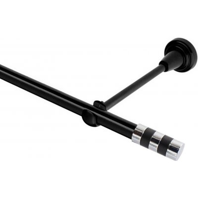 OK-GarnýžeCZ Garnýž kovová jednořadá 19mm Sigma černá 470 cm do stěny / na tunýlek - bez kroužků – Hledejceny.cz