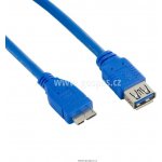 4World 08972 kabel USB micro, 2m, 3.0, USB A(F) - microUSB B(M), modrý – Hledejceny.cz