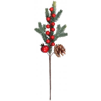 Garden Nohel Umělá rostlina větvička šiška, šípek, bobule 34 cm – Hledejceny.cz