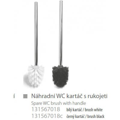 Bemeta ALFA Náhradní WC kartáč s rukojetí černý 102413012 131567018c – Hledejceny.cz