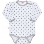 NEW BABY Kojenecké celorozepínací body New Baby Classic II šedé s hvězdičkami – Zboží Mobilmania