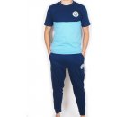 Manchester City lux pánské pyžamo krátký rukáv modrá