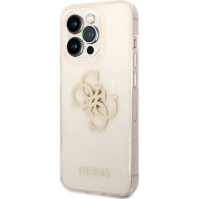 Pouzdro Guess TPU Big 4G Full Glitter iPhone 14 Pro zlaté – Zboží Mobilmania
