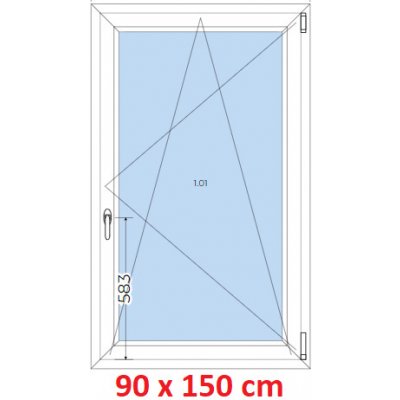 Soft Plastové okno 90x150 cm otevíravé a sklopné – Zboží Mobilmania