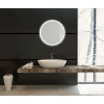 AMIRRO Zrcadlo na zeď chodbu do pokoje ložnice koupelny předsíně kulaté MOONLIGHT kruh průměr 60 cm s LED podsvíceným okrajem po celém obvodu 411-040 – Sleviste.cz