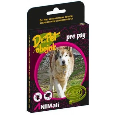 Dr.Pet pre psy 75 cm antiparazitárny ČIERNY s repelentným účinkom – Zboží Mobilmania