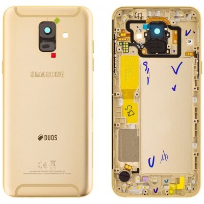 Kryt Samsung A600F Galaxy A6 2018 zadní zlatý – Zboží Mobilmania