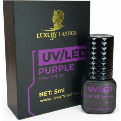 Luxury Lashes UV Lepidlo Fialové 5 ml – Zboží Dáma
