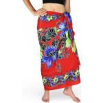 Sarong Pareo REN multicolor ibišek červená – Zboží Dáma