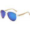 Sluneční brýle Blingstar dřevěné Aviator Blue 1602