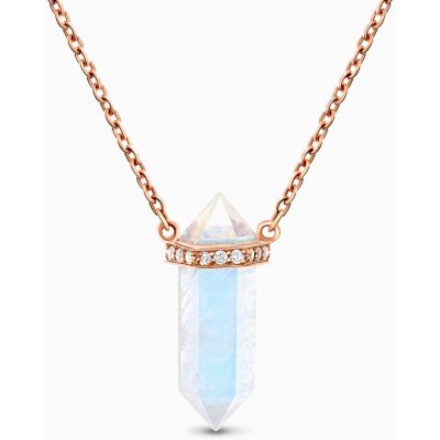 Emporial 14k zlato vermeil DR10001N-ROSEGOLD-MOONSTONE-ZIRCON