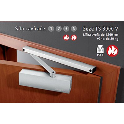 ACT Geze TS 3000 V BC Aretace do lišty stříbrná – Zboží Mobilmania