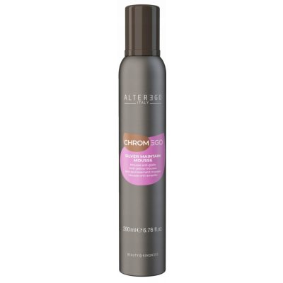 Alter Ego Chrom Ego Silver Maintain Mousse bezoplachová pěna pro blond vlasy 200 ml – Zbozi.Blesk.cz