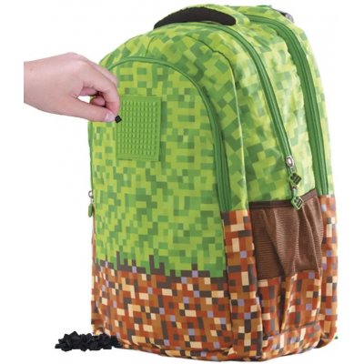 Pixie Crew batoh PXB 16 95 Minecraft zeleno hnědá – Zboží Mobilmania