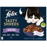 Felix Tasty Shreds s hovězím kuřetem lososem tuňákem ve šťávě 12 x 80 g – Hledejceny.cz