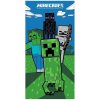 Ručník Carbotex Plážová osuška Minecraft motiv Mobi útočí 70 x 140 cm