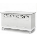Casaria Jersey 102565 se sklopným víkem 80 x 40 x 48 cm bílá – Zboží Dáma