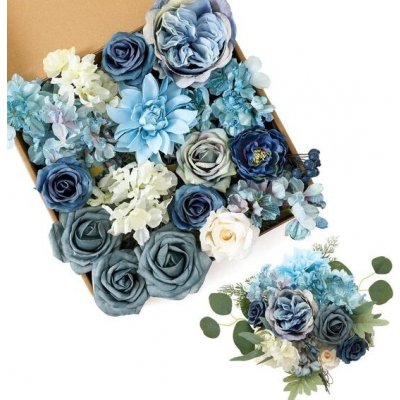 Umělé květiny Kisflower, umělé růže, umělé květiny jiřin se stonky pro DIY svatbu, svatební kytici, – Hledejceny.cz