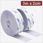 Quadrios 24CA324 pásek se suchým zipem, lepicí, háčková a flaušová část, (d x š) 3 m x 3 cm, bílá, 3 m – Hledejceny.cz