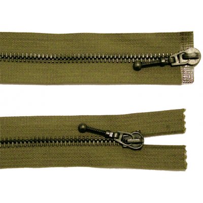 WICO Kovový zip no.5 rozepínací dvoucestný 70cm (černé zoubky) - více barev Barva: 1 Khaki – Hledejceny.cz