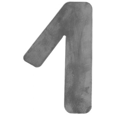 Kovoinox Číslo domové 1, 120x80x3mm, hladké, bez povrchovej úpravy – HobbyKompas.cz