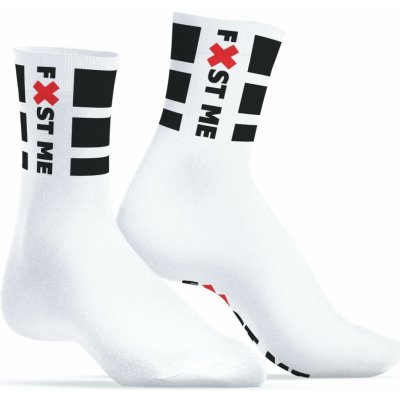 SneakXX FIST ME bavlněné ponožky bílé