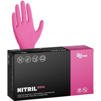 Espeon Nitril Ideal Jednorázové nitrilové nepudrované tmavě růžové 100 ks