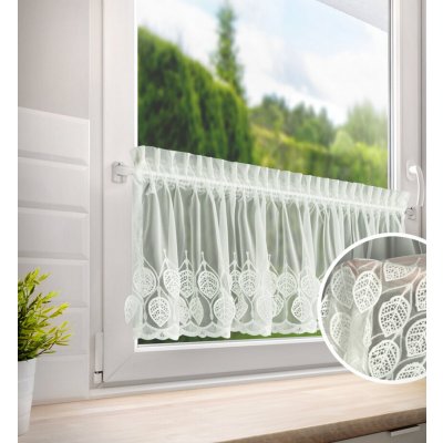 Dekorační krátká vitrážová záclona do kuchyně ZIRRA krémová 150x40 cm MyBestHome – Hledejceny.cz
