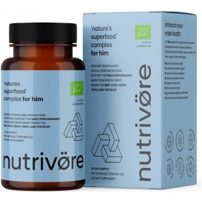 Nutrivore Orgánová výživa Nature’s superfood komplex Pro něho bio 90 kapslí – Hledejceny.cz
