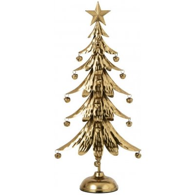 Zlatý kovový stromek s rolničkami Christmas Tree L – 25,5*11,5*56 cm - J-Line by Jolipa – Hledejceny.cz