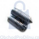 Šroub stavěcí s průběžnou drážkou a hrotem, DIN 553, nerez A2 M6 x 20, balení 1 ks – Zboží Mobilmania