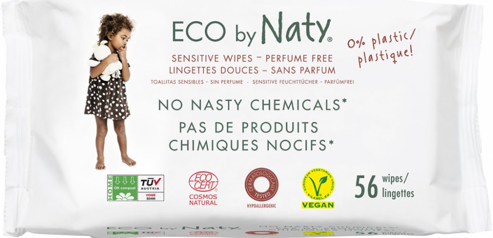 Naty Nature Babycare Eco Sensitive parfemované vlhčené ubrousky 56 ks |  Srovnanicen.cz