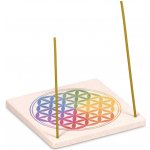 Mani Bhadra stojánek na vonné tyčinky Květ života pískovec 10 x 10 cm – Hledejceny.cz