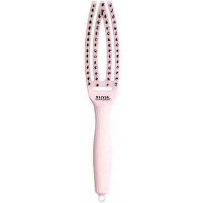 OLIVIA GARDEN Finger Brush Pastel Pink kartáč na vlasy masážní 4-řadý malý