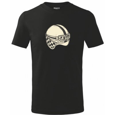 Moto helma žalud tričko dětské bavlněné černá – Zboží Mobilmania