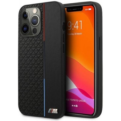 Pouzdro BMW hard silikonové iPhone 13 / 13 Pro M Collection Triangles černé – Zboží Mobilmania