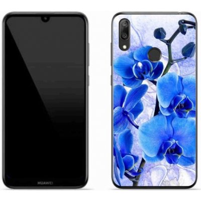 Pouzdro mmCase Gelové Huawei Y7 2019 - modré květy – Zbozi.Blesk.cz