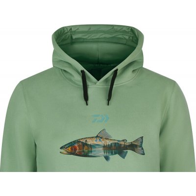 Daiwa mikina s kapucí D-VEC Trout zelená – Hledejceny.cz