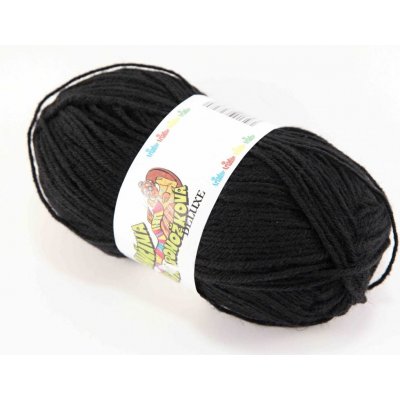 Příze bábinčina pravá ponožková de luxe - černá - 62144 – Zboží Dáma