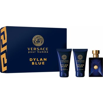 Versace Pour Homme Dylan Blue EDT 5 ml + sprchový gel 25 ml + balzám po holení 25 ml dárková sada