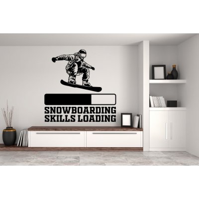 Lepy.cz Samolepka na zeď Snowboard loading rozměry 50x50cm Černá – Zboží Mobilmania