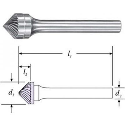 SGS 24925 (SK-3M) - Fréza technická SK-1M 90° záhlubník pr. 6,0x3,0mm, stopka 6mm – Zboží Dáma