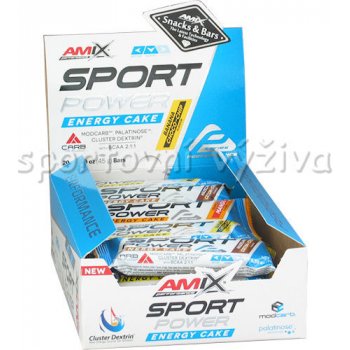 Amix SPORT POWER ENERGY CAKE BAR 20 x 45 g